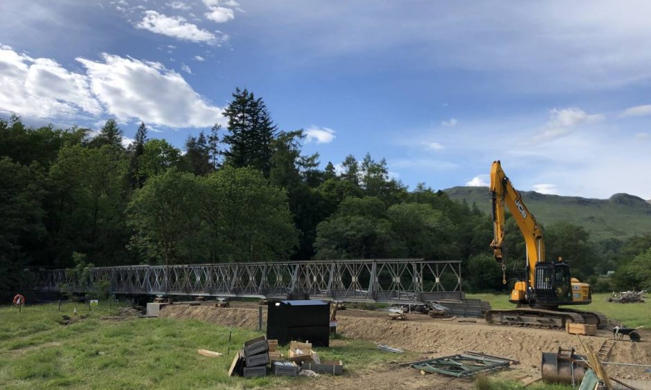 Bridge replacement, Beinglas farm campsite